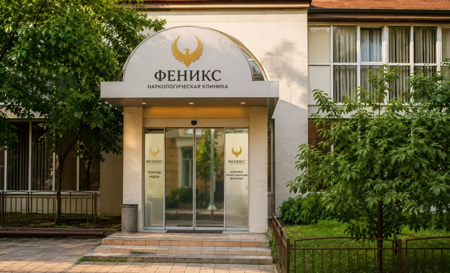 Вход в наркологическую клинику «Феникс» в Константиновске